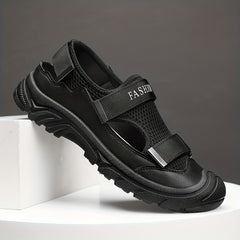 Men's Breathable Strap Mesh Sandals Adjustable Hook & Loop Summer Shoes