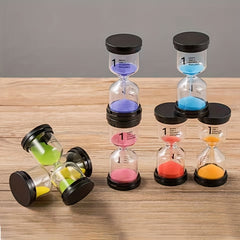 6pcs Hourglass Timer Set 1-30 Minutes Brushing Teeth Learning Quicksand Bottle