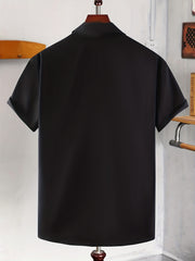 Men's Lapel Solid 4998 Graphic Button Down Shirts Top Blouse