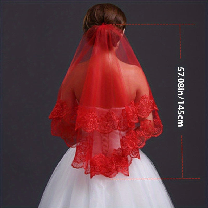 Bridal Veil With Comb Cape 1m Long Wedding Cloak Bride Shawl Tulle Cape