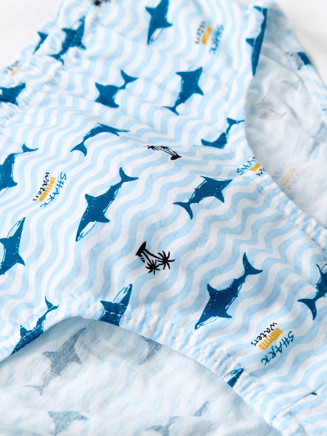 5pcs Boys Shark Print Boxer Briefs Cotton Underwear