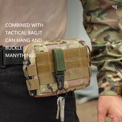 2pcs Molle Clip Buckle Nylon Belt Key Ring Holder Carabiner Hook