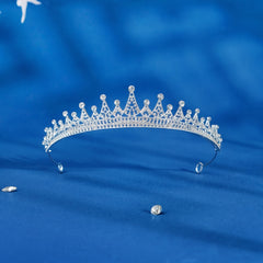 Girls Princess Tiara Queen Crown Silvery Bridal Headpiece Christmas Gift
