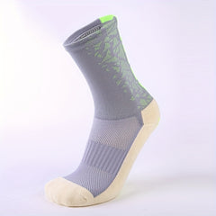 Non-slip Breathable Mid-calf Football Socks, 1 Pair