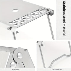 Portable Stainless Steel Camping Stove Table for Picnic