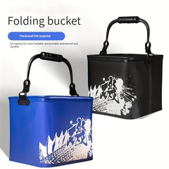 Foldable Fishing Bucket with Rope Handle Thickened Barrel Water Bucket