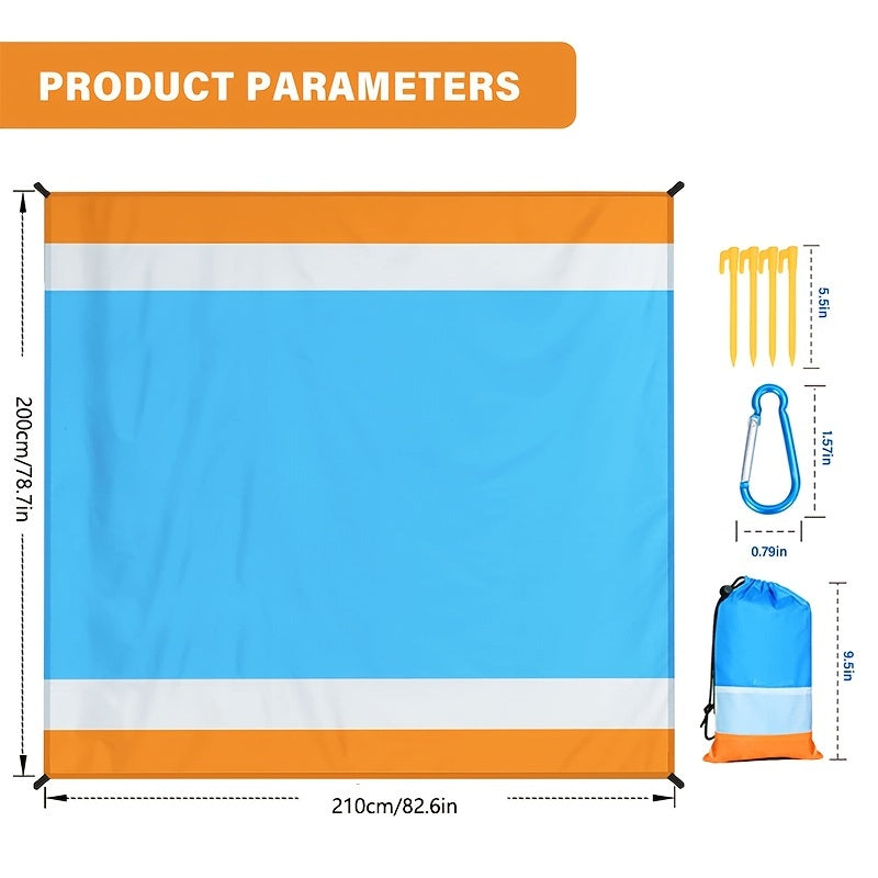 Waterproof Pocket Beach Blanket Portable Mat for Outdoor Camping Picnic