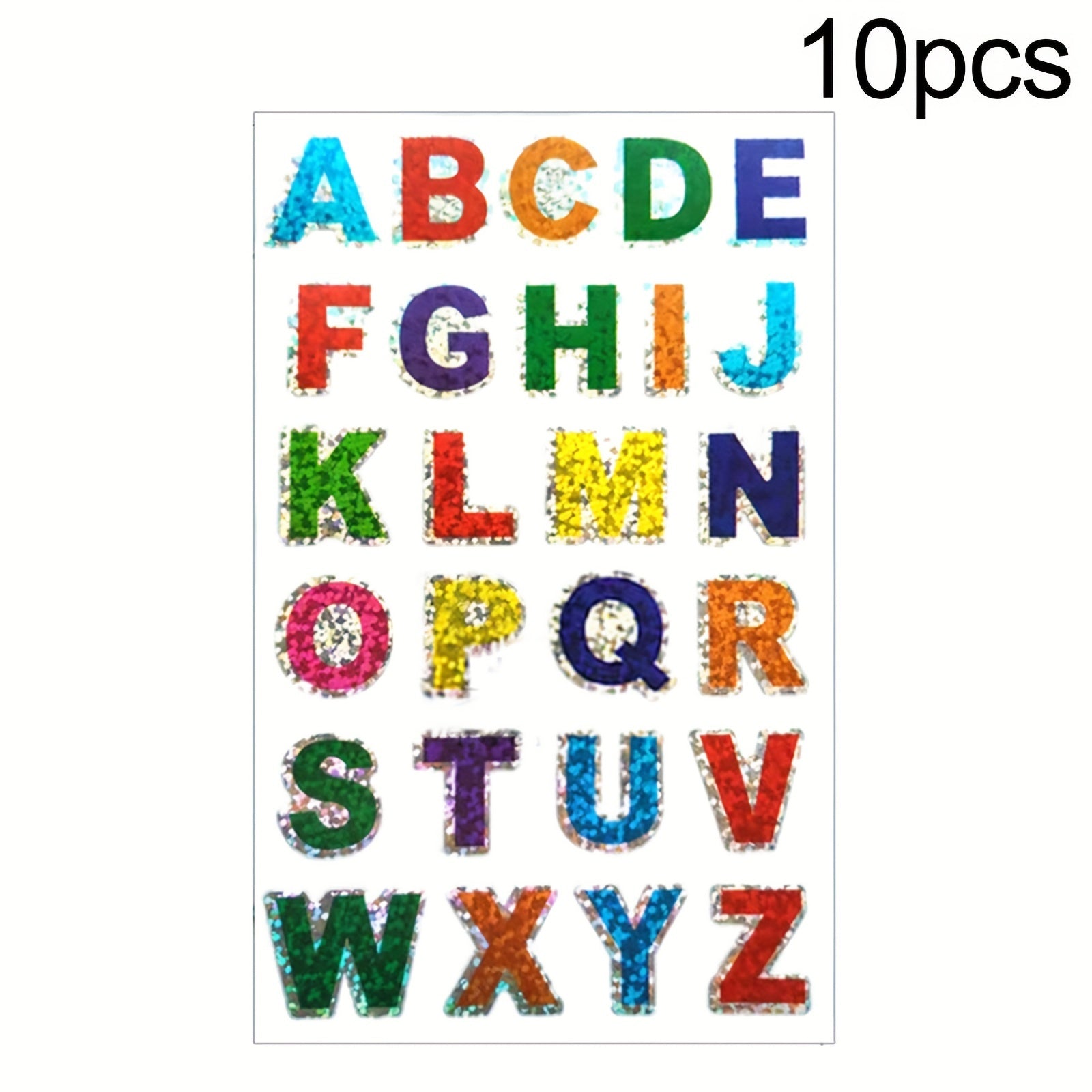 10pcs Sparkling Letter Stickers Self Adhesive For Weddings & Birthdays