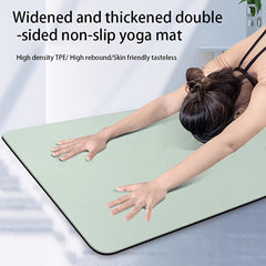 Widened TPE Yoga Mat Portable Soft Fitness Mat 183x66x0.6in