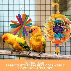 5pcs Parrot Chew Toys Fun Hanging Knot Toys for Bird Entertainment