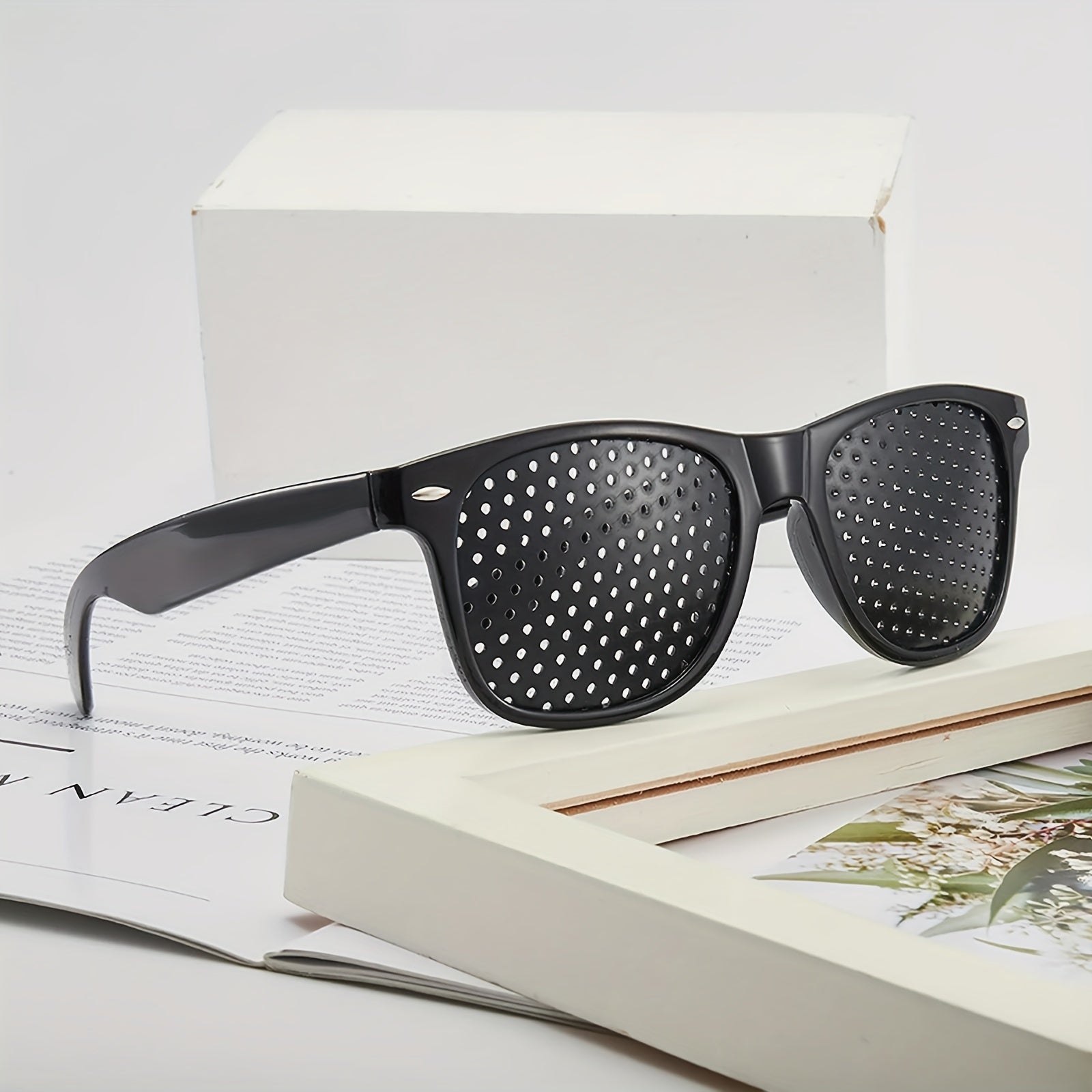Classic Needle Hole Glasses For Men Women Daily Decors
