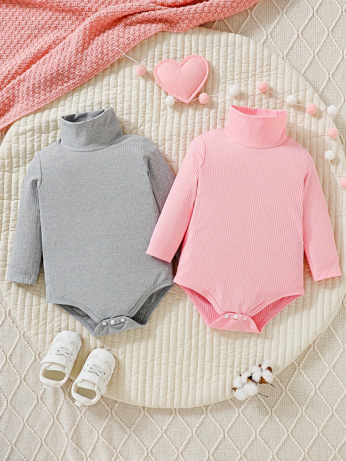 Unisex Turtleneck Long Sleeve Romper