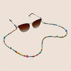 Colorful Rice Beads Glasses Chain - Vibrant Eye Pattern