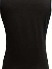Sequin V Neck Tank Top Women's Casual Slight Stretch Tank Top