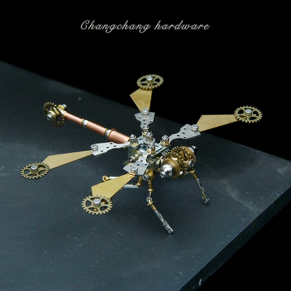 Metal DIY Gear Dragonfly Puzzle Toy Steampunk Craft