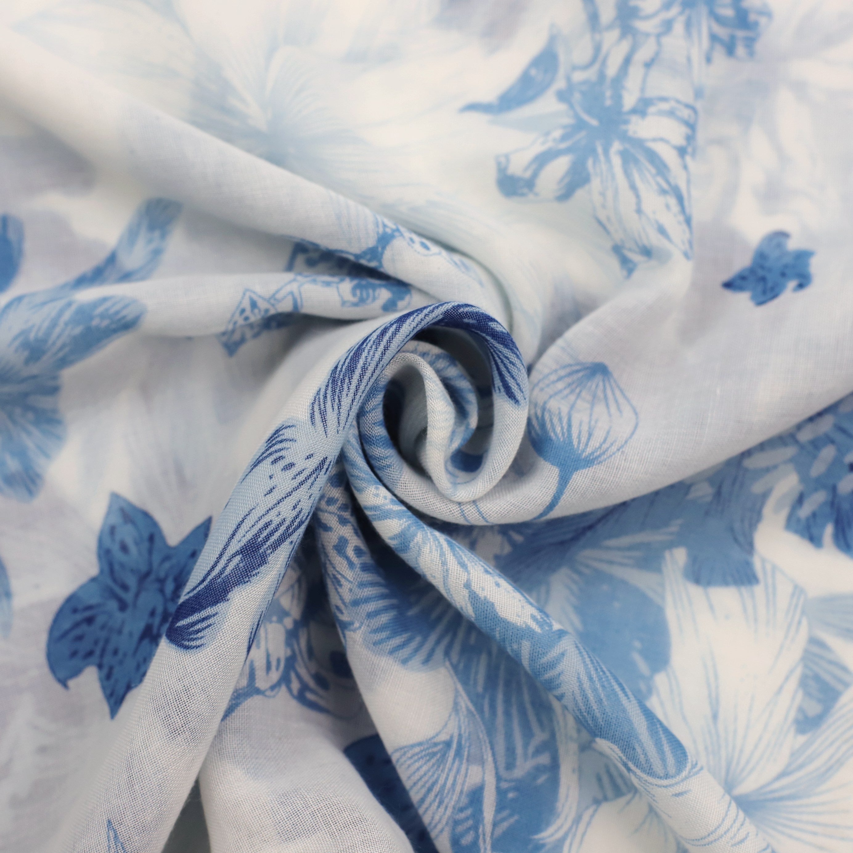 Lotus Flower Print Fringe Trim Scarf Shawl Casual Head Wrap Gift For Mother's