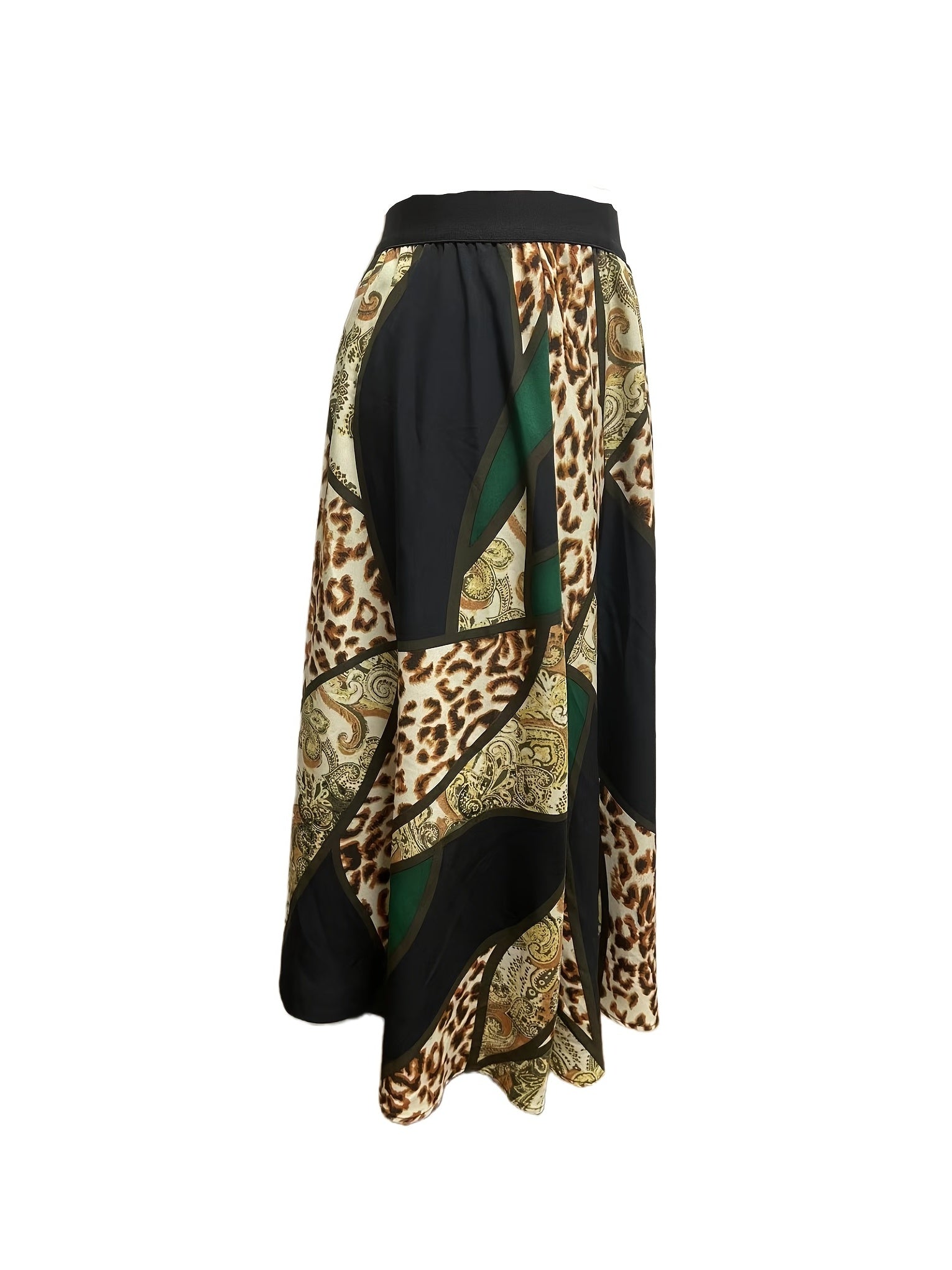 Casual All Over Print Pleated Skirt for Spring & Summer