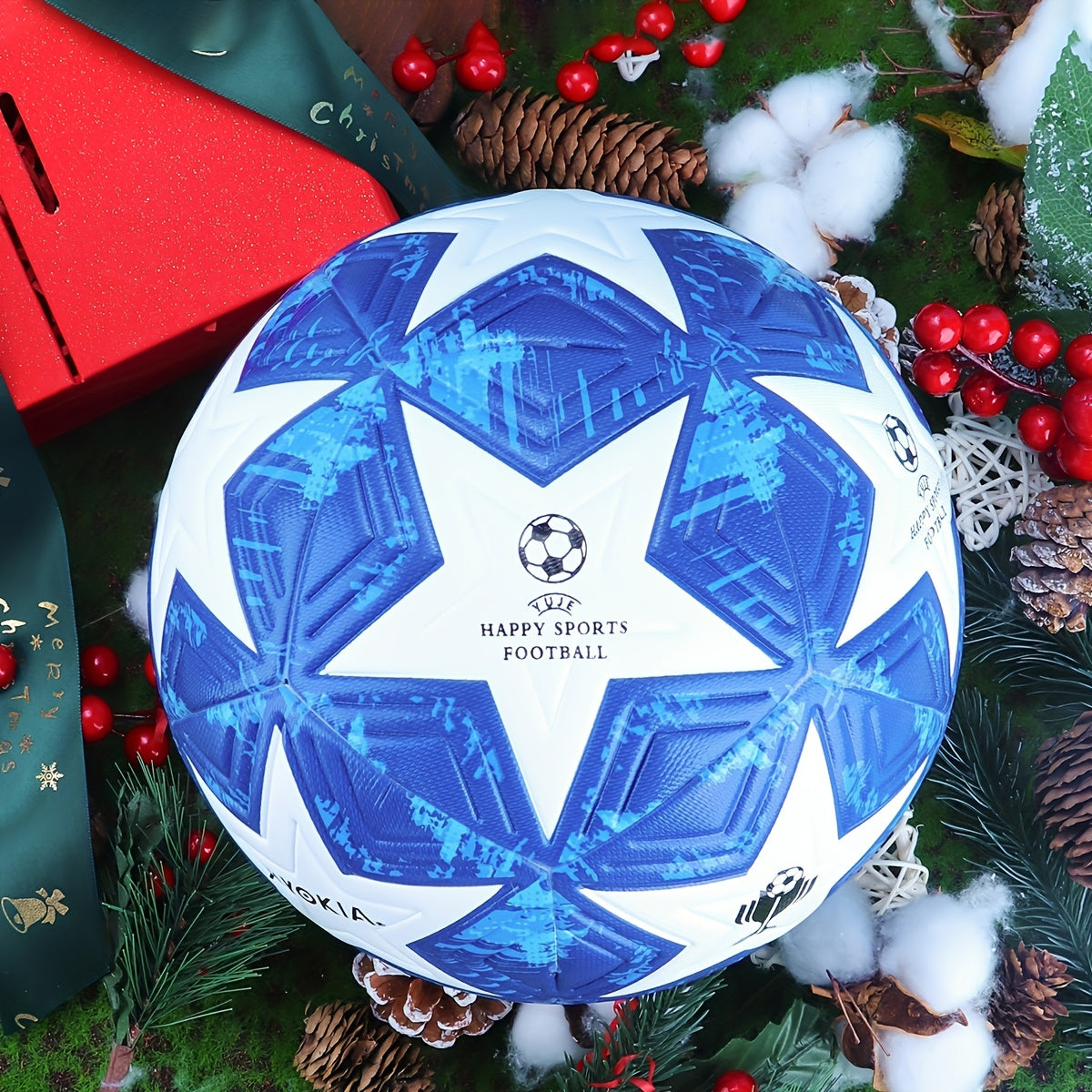 MYOKIA Leather Soccer Ball Seamless Ideal for Match Games