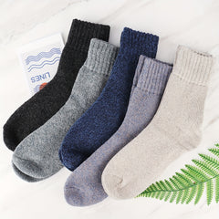 5 Pairs Women's Warm & Thick Crew Socks Mid Tube Stockings