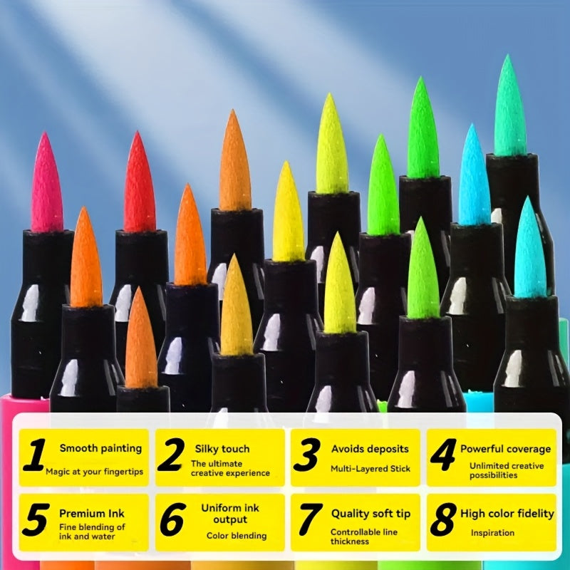 12 Acrylic Markers Non Bleeding Waterproof Doodle Pens for Canvas Wood Glass Fab