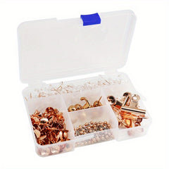 310pcs Rose Silver Thumbtacks Flat Clip Decorative for Cork Board