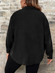 Casual Blouse Women's Solid Button Up Long Sleeve