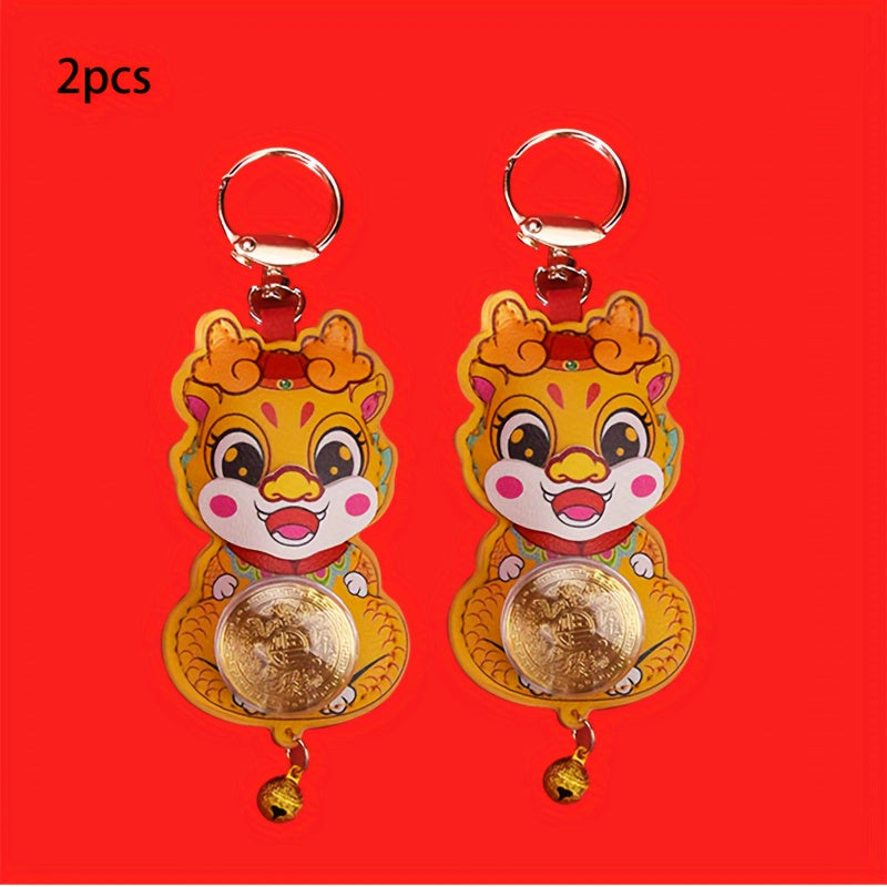 Golden Dragon Key Chain Pendant Cartoon Keychain Bag Decoration