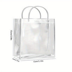 10pcs Transparent PVC Tote Bags - Wedding Christmas Birth Gift Packaging