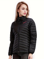 Women's Winter Puff Jacket Letter Embroidered Thermal Puff Coat