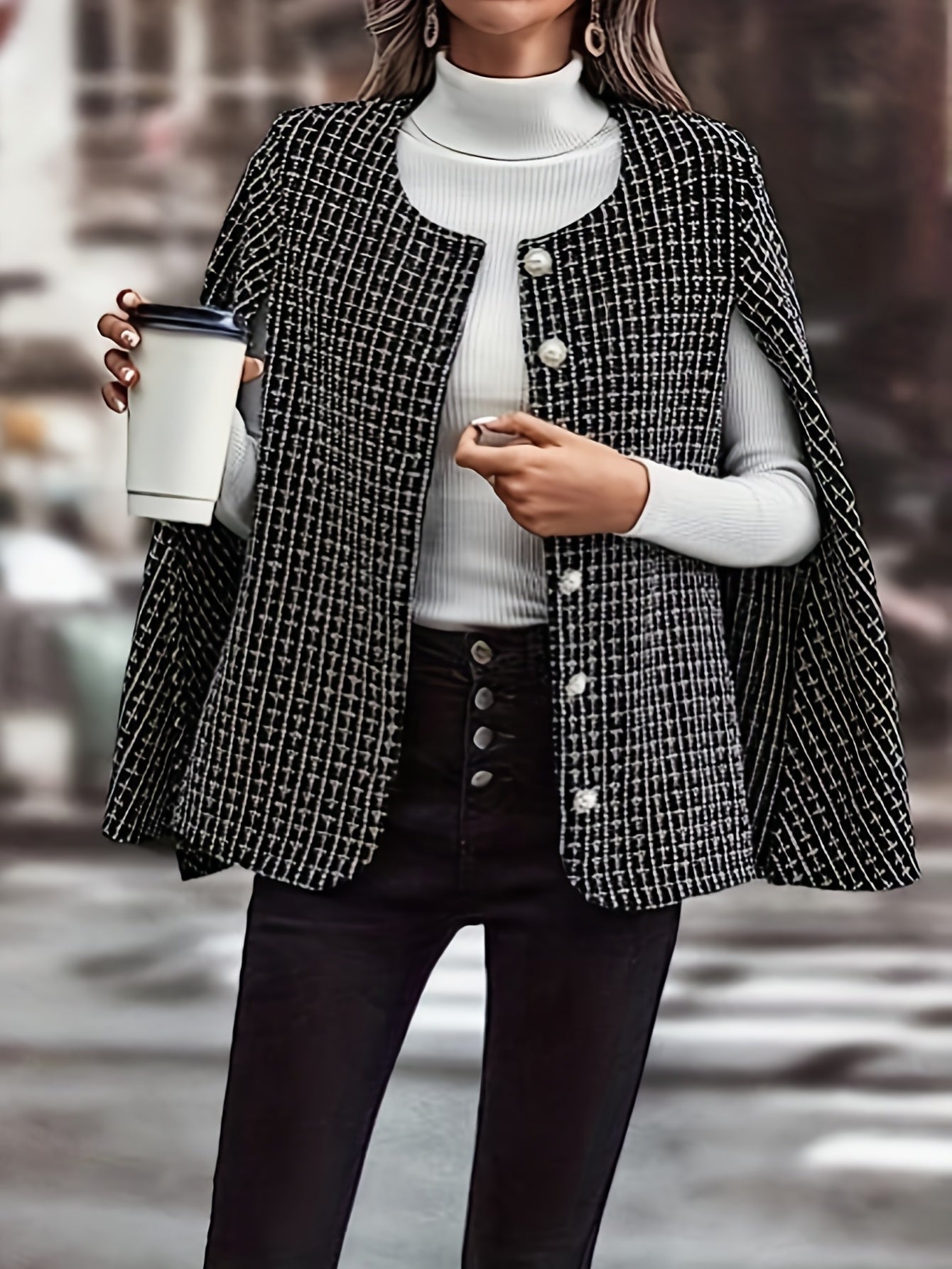 Long Sleeve Blazer Single Breasted Open Front Outerwear Women's