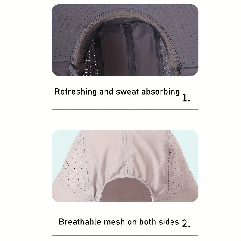 Summer UV Protection Bucket Hat Wide Brim S