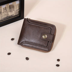 Business Flap Card Slot Zipper Wallet