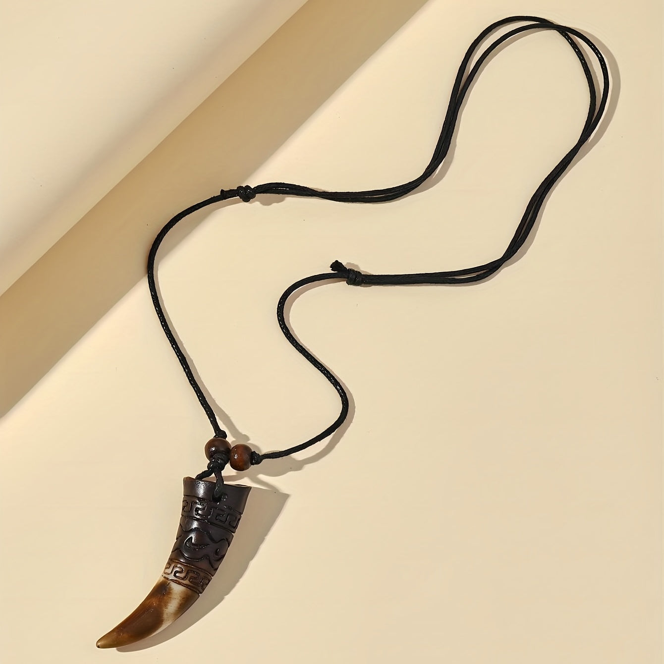 Resin Bone Pattern Ripple Triangle Necklace Boys Girls Decor