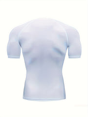 Men's Stretchy Sports Compression Tee for Fitness