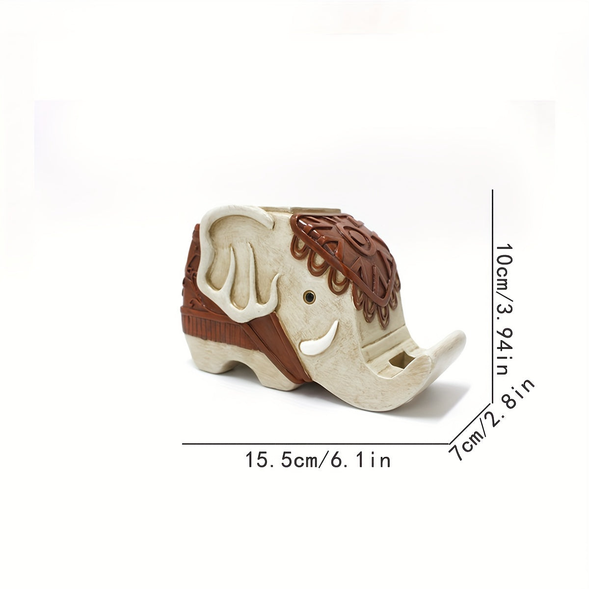 Resin Elephant Pen & Phone Holder