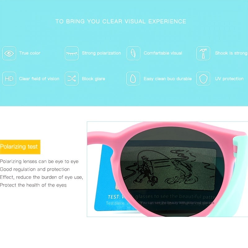 Kids Polarized Sunglasses Silicone Ultra Soft Glasses