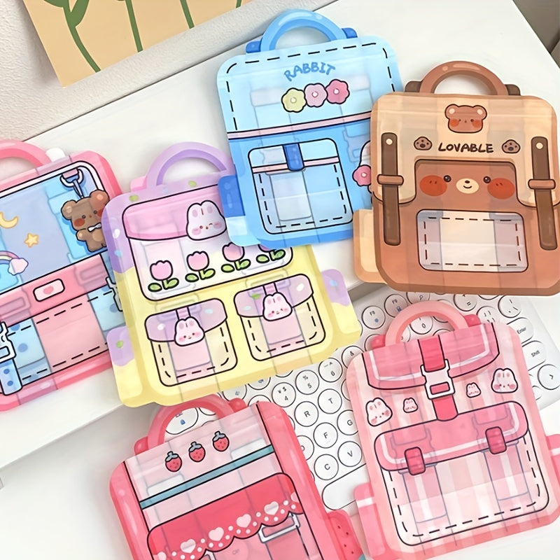 10pcs Cartoon Backpack Shape Jewelry Storage Bag