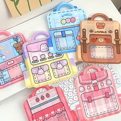 10pcs Cartoon Backpack Shape Jewelry Storage Bag
