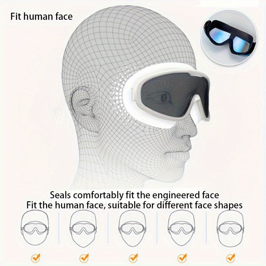 Adult Swimming Goggles Silicone Large Frame Waterproof Anti-fog