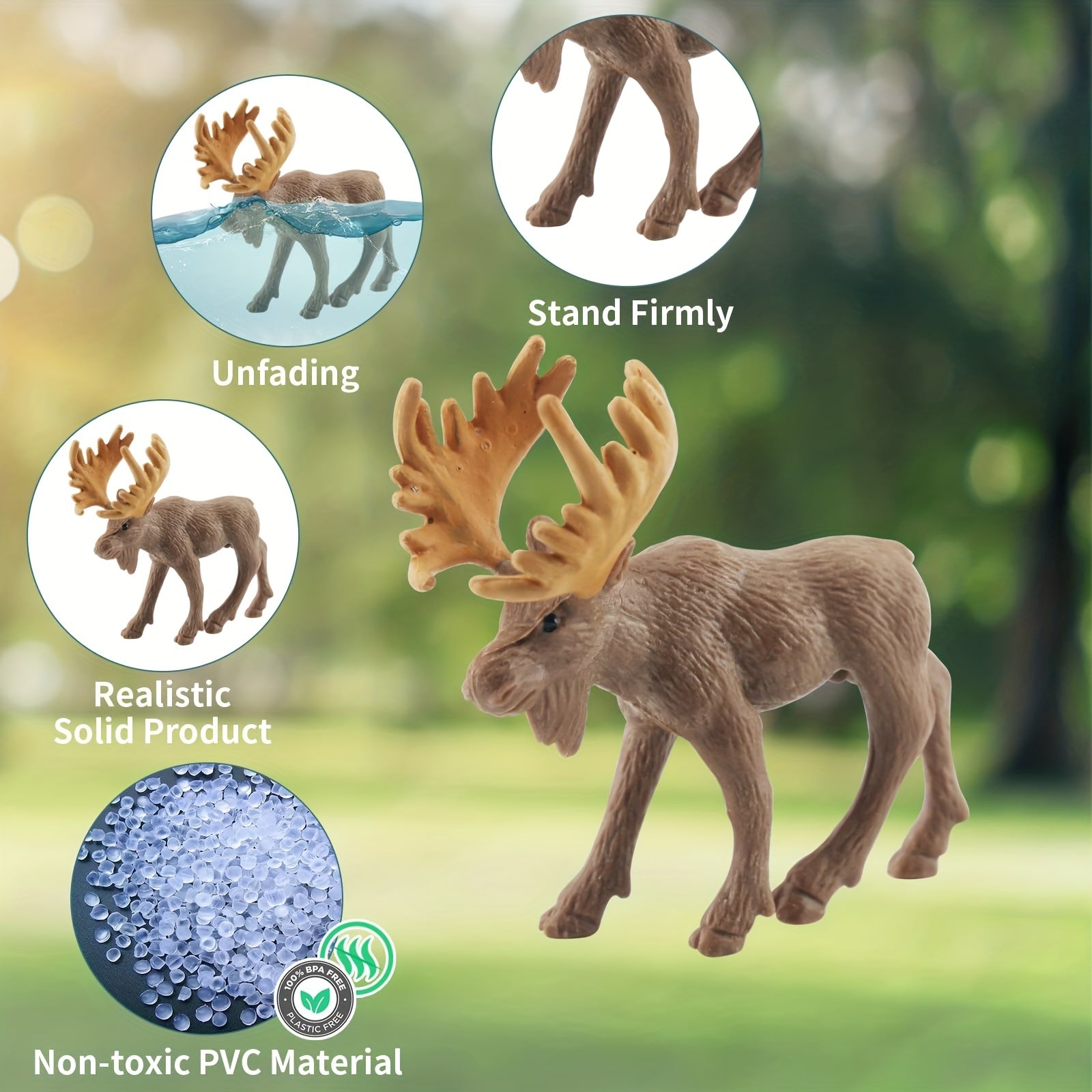 21Pcs Mini Forest Animal Figurines Plastic Jungle Wildlife