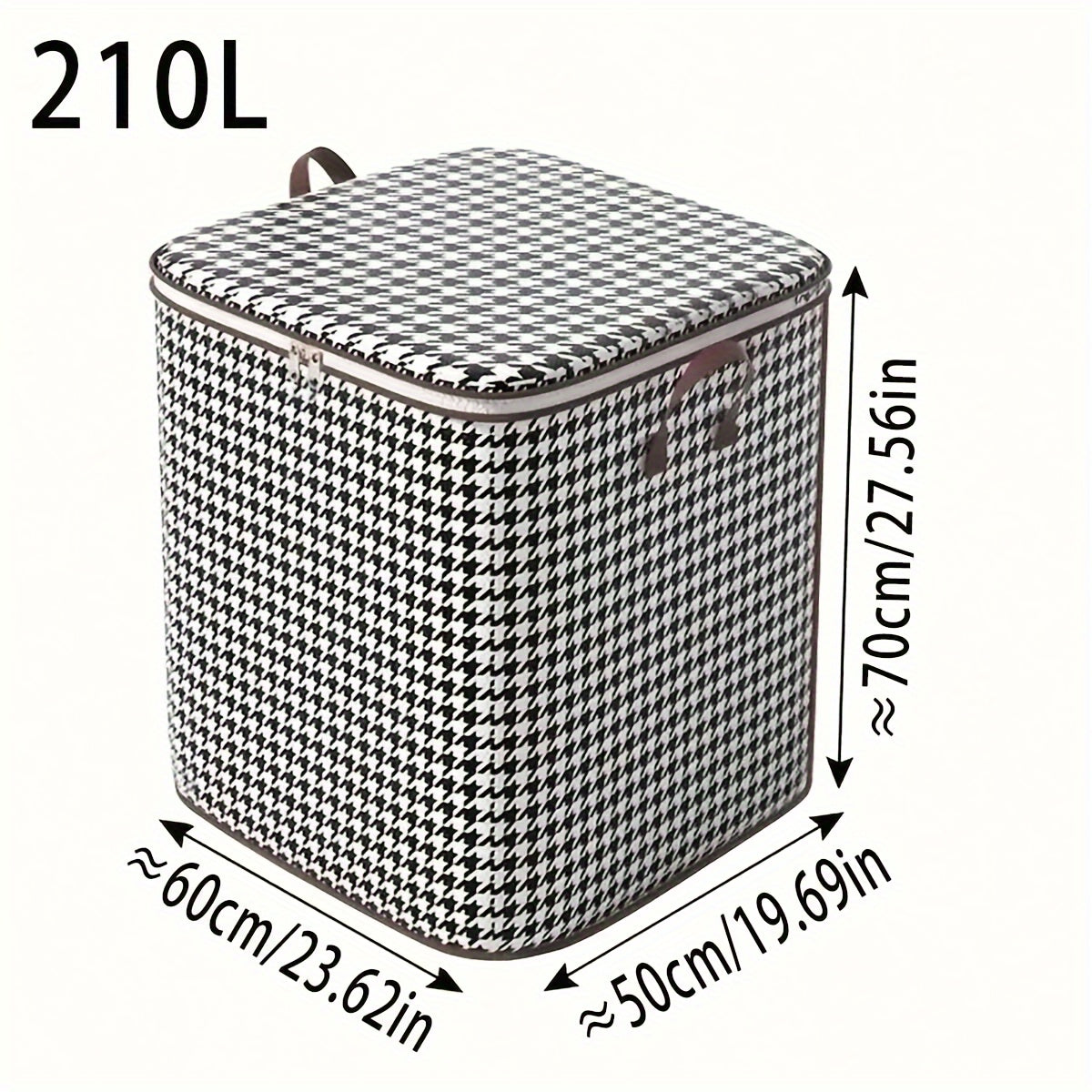2pcs Houndstooth Storage Bag Large Capacity for Clothes Books Toys
