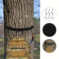 Tree Stand Gear Strap Hangers 6 Hooks Stainless Steel Holder