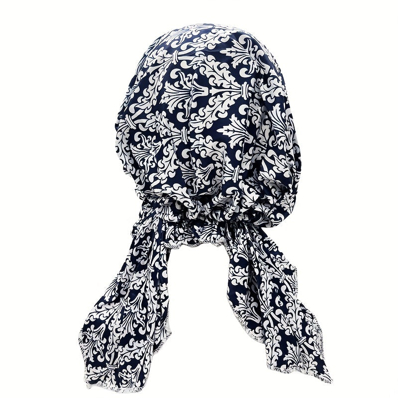 Vintage Paisley Print Turban Cap Lightweight Head Scarf Women Ramadan Hijab