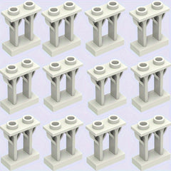 Farm Building Block Set with Columns, Fence