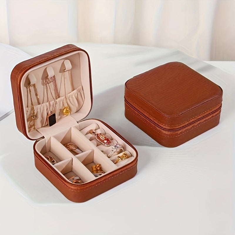 Portable Travel Jewelry Box Earrings Storage Box Mini Ring Storage Case