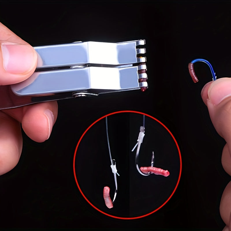 Stainless Steel Fishing Earthworm Bait Clip Outdoor Fishing Supplies