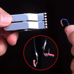 Stainless Steel Fishing Earthworm Bait Clip Outdoor Fishing Supplies