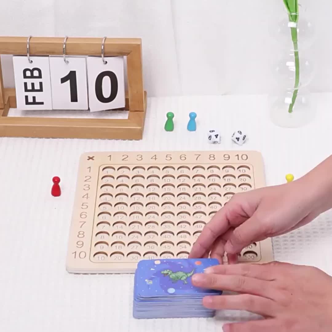 Wooden Learning Board Multiplication Table Addition