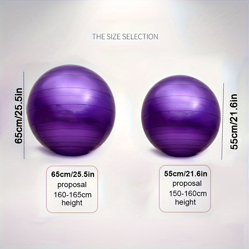 Yoga Balance Ball 21-65in Anti Burst Exercise Ball Pilates Stability