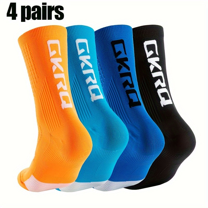 4 Pairs Quick Dry Cycling Socks for Sports
